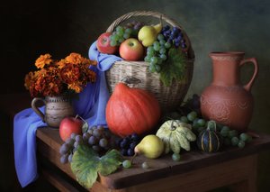 Rustic Harvest Table by Tatyana Skorokhod