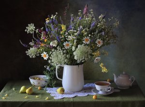 Summer Wildflower Table by Tatyana Skorokhod
