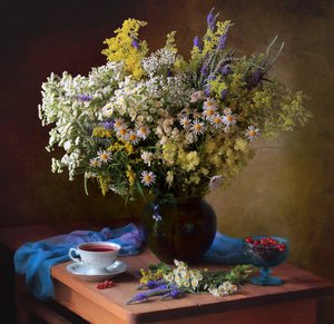 Wildflower Summer Still Life by Tatyana Skorokhod