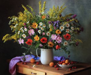 Wildflowers and Summer Fruit