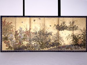 Flowers and Butterflies by Tawaraya Sotatsu