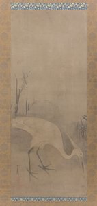 White Heron by Tawaraya Sotatsu