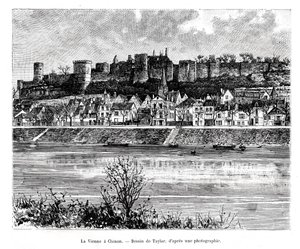 Chinon and the Vienne river, France, 19th century by Taylor