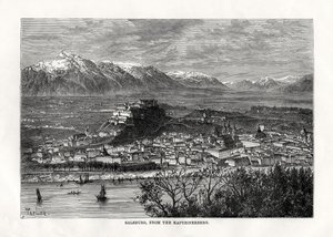 Salzburg, from the Kapuzinerberg, Austria, 19th century by Taylor