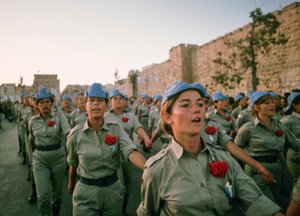 Israeli soldiers march past Old City of Jerusalem walls in revival of ancient procession by Ted Spiegel