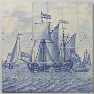 Tile Panel with a Seascape