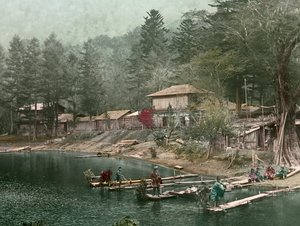 Fishing Village on Lake Chuzenji, circa 1900 - 1915 by Teijiro Takagi