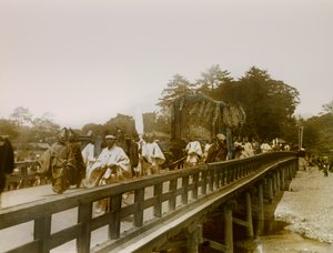 Float Parade during the Aoi Matsuri Festival in Kyoto, circa 1900 - 1915 by Teijiro Takagi