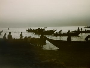 Japanese Fisherman at Sea, circa 1900 - 1915 by Teijiro Takagi