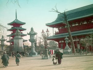 Senso-ji Temple Gate, Tokyo, circa 1900 - 1915