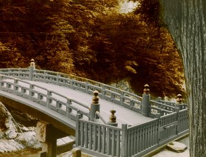 The Shinkyo (Sacred Bridge) in the City of Nikko, circa 1900 - 1915