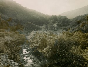 View of Miyanoshita Village in the Hakone Mountains, circa 1900 - 1915 by Teijiro Takagi