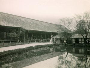 View of Sanjusangen-do Buddhist Temple, Kyoto, circa 1900 - 1915 by Teijiro Takagi