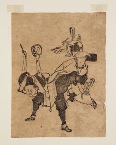 (colour woodblock print)