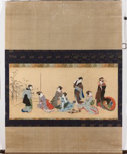 Female parody of the Seven Philosophers of the Bamboo Forest (detail) by Teisai Hokuba