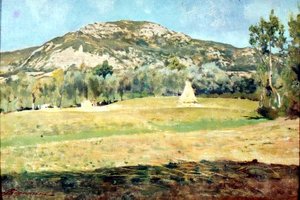 August in Pietramala by Telemaco Signorini