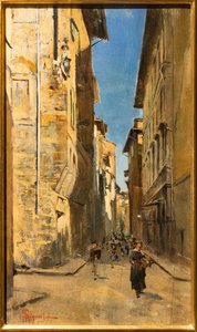 Partial View of a Street in the Historic Centre of Florence by Telemaco Signorini
