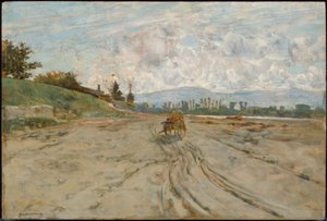 T. Signorini, Sienese Landscape with Cart