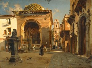 The Sedil Dominova Loggia in Sorrento by Teodoro Duclere