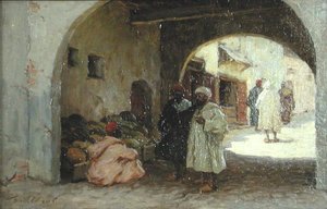 A watermelon seller, North Africa
