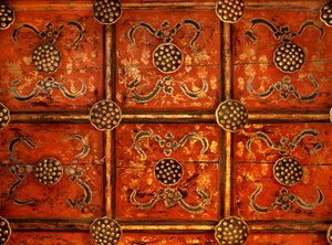 Ceiling of the preaching chair at Wat Phra That Lampang Luang