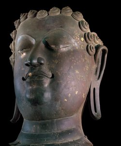 Giant Buddha head, Lanna style by Thai School