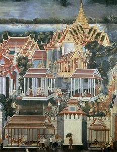 Offerings Made to Monks in the Temple of the Emerald Buddha, 1864