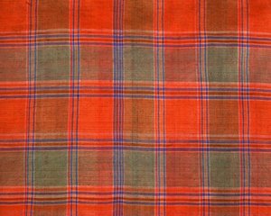 Plaid pattern fabric, Surin, Thailand by Thai School