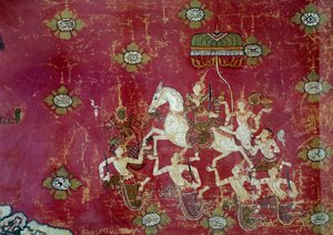 Buddhism: Scene of the Life of Buddha: The Grand Depart (Detail) by Thai Thai