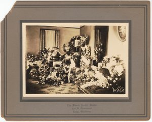 Photographic print of funeral floral arrangements for Samuel M. Jackson Jr. by The Blanch Randle Studio