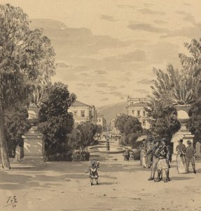 View from the Old Royal Palace of the Hermesstreet, 1890 by Themistocles von Eckenbrecher