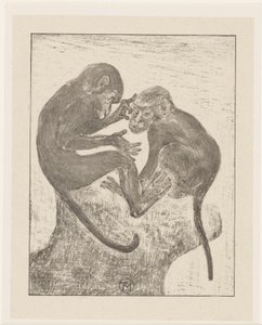 Two Flea-Picking Monkeys
