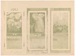 Calendars for July, August and November 1910