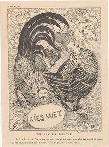 Caricature with Politicians as Chickens
