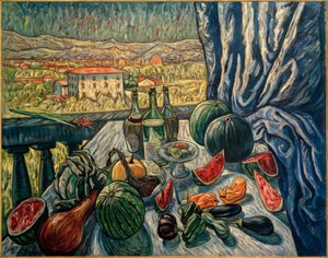 View from Villa Romana to the Silhouette of Florence by Theo von Brockhusen