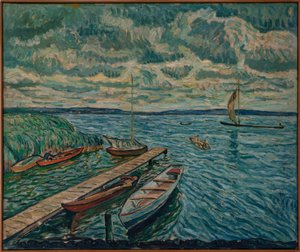 Boats on the Schwielowsee by Theo von Brockhusen