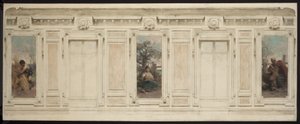 Sketch for the Marriage Hall at Courbevoie Town Hall: Bootmaker, Maternity, Education
