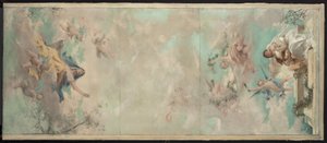 Sketch for the Marriage Hall of the Courbevoie Town Hall: The Protective Law of Hymen (Ceiling) by Theobald Chartran