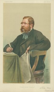 William Henry Waddington, France at the Congress, 28 September 1878, Vanity Fair cartoon by Theobald Chartran