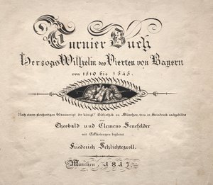 Book on Tournaments: Title Page by Theobald Senefelder