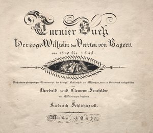Book on Tournaments: Title Page by Theobald Senefelder