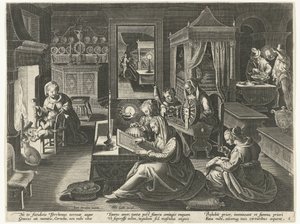 Cornelia, the Virtuous Mother of the Gracchi by Theodoor Galle