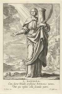 Saint Barbara (Female Saints series) by Theodoor Galle