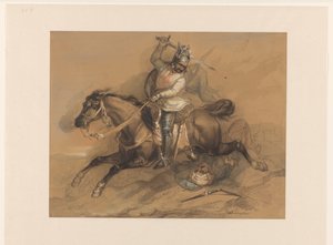Crusader Defeating a Turkish Soldier by Theodoor Schaepkens