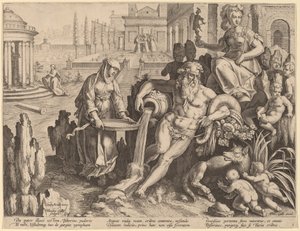 The Vestal Virgin Tuccia by Theodor Galle after Jan van der Straet