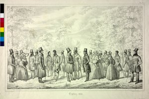 Teplice Memories. Bath Season 1833. Sheet 4 by Theodor Hosemann