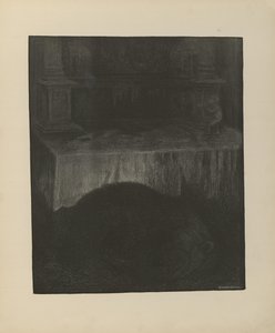 Illustration from the book The Black Death by Kittelsen, Th. and published by L.E. Tvedte (1901) by Theodor Kittelsen