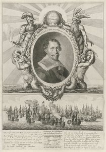 Portrait of Witte Cornelisz. de With by Theodor Matham