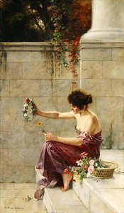 Wreath Maker on a Marble Step by Theodor Matthei
