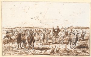 Cattle and Milk Cart in a Field by Theodor Philipsen
